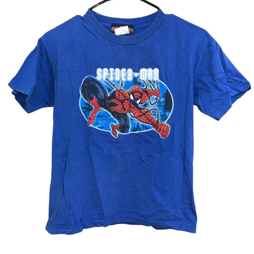Vintage 2000 Youth Spider-Man Graphic T-Shirt Size Small Y2K Marvel